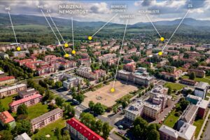 Okolí bytu 2+1 v Ostrově, ulice Štúrova, na PRODEJ. Byt je po rekonstrukci, světlý, prostorný, ihned k nastěhování.