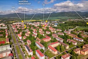 Okolí bytu 2+1 v Ostrově, ulice Štúrova, na PRODEJ. Byt je po rekonstrukci, světlý, prostorný, ihned k nastěhování.