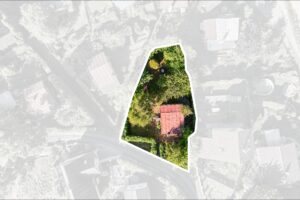 Označení velikosti dle katastru chaty se zahradou na prodej ve Skalce v Chebu.