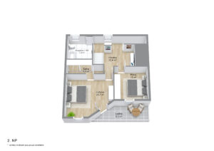Půdorys luxusního domu (231 m2) na prodej, na samotě u lesa (v Bernově u Nejdku). Se zahradou (2200 m2+)