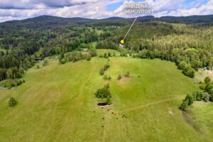 Luxusní dům (231 m2) na prodej, na samotě u lesa (v Bernově u Nejdku). Se zahradou (2200 m2+)