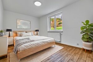 Vizualizace pokoje rodinného domu k PRODEJI na adrese Teplička 62. 3+KK o velikosti 92 m², se zahradou a garáží.